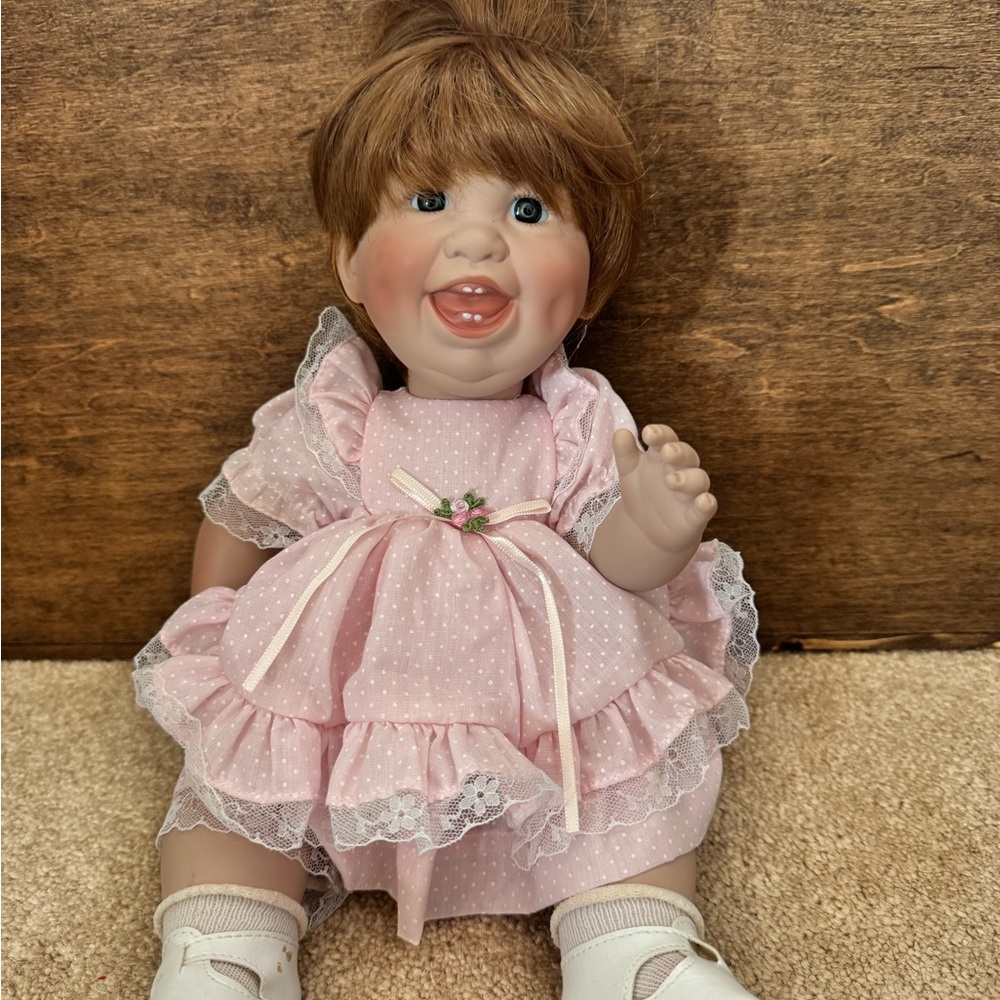 Charming Pink Lee Middleton Baby Doll with Lace Dress